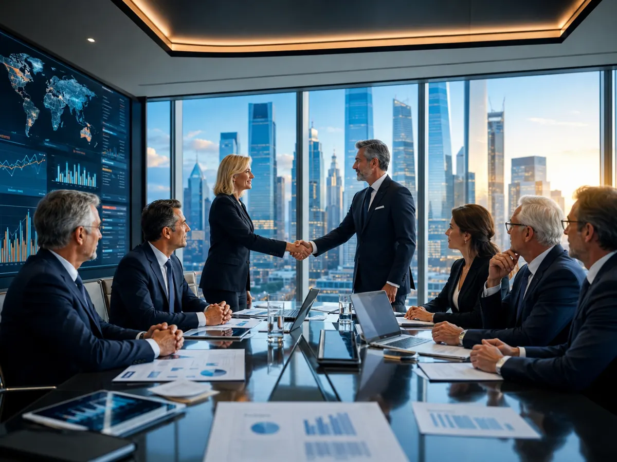 Team DealSet durante una trattativa M&A in sala riunioni